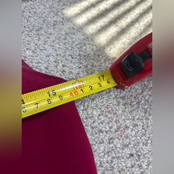 Talbots Knit Ponte Sheath Dress with Scalloped V-Neck Sleeveless Burgundy Wine 4 - Picture 9 of 9